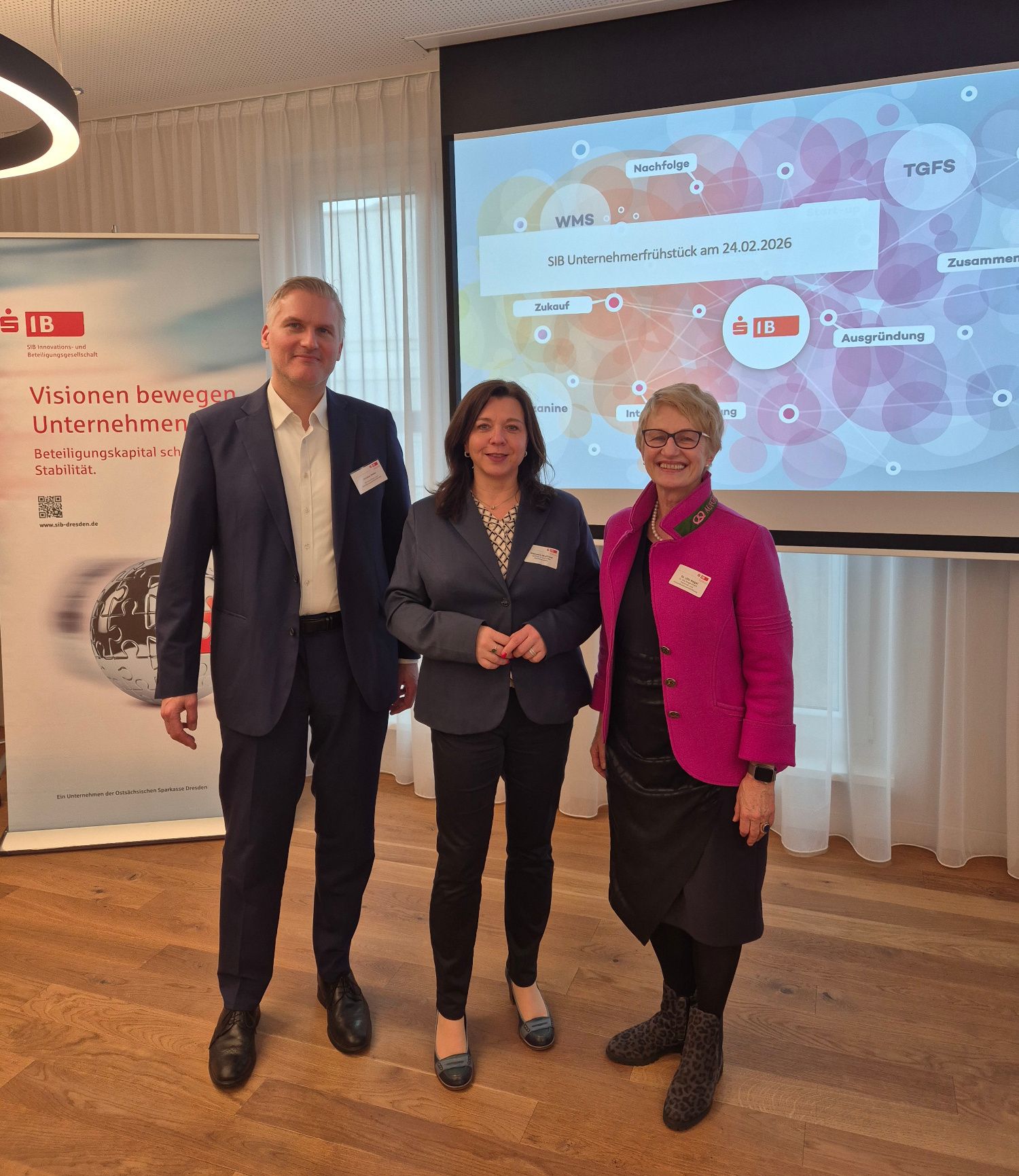 SIB Unternehmerfrühstück: ChristianMüller_ManuelaWolfram_Dr.UllaNagel